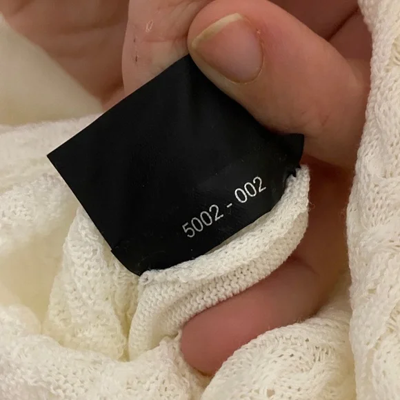 Salvatore Ferragamo White Cardigan Cable Knit VNeck Button Down Sweater XL - Picture 8 of 10